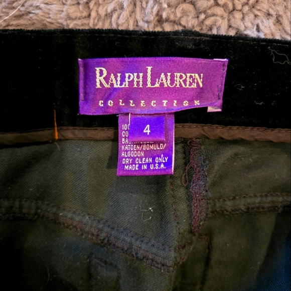 Ralph Lauren Black Velvet Pants - Picture 5 of 5